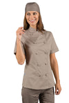 Giacca Lady Chef Tortora polycotone mm
