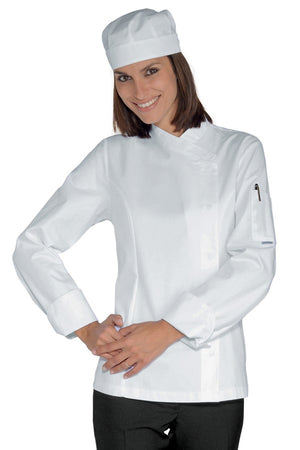 Giacca Lady Snaps Cotone Stretch bianca - ITALIADIVISE