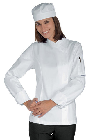 Giacca Lady Snaps Cotone Stretch bianca - ITALIADIVISE