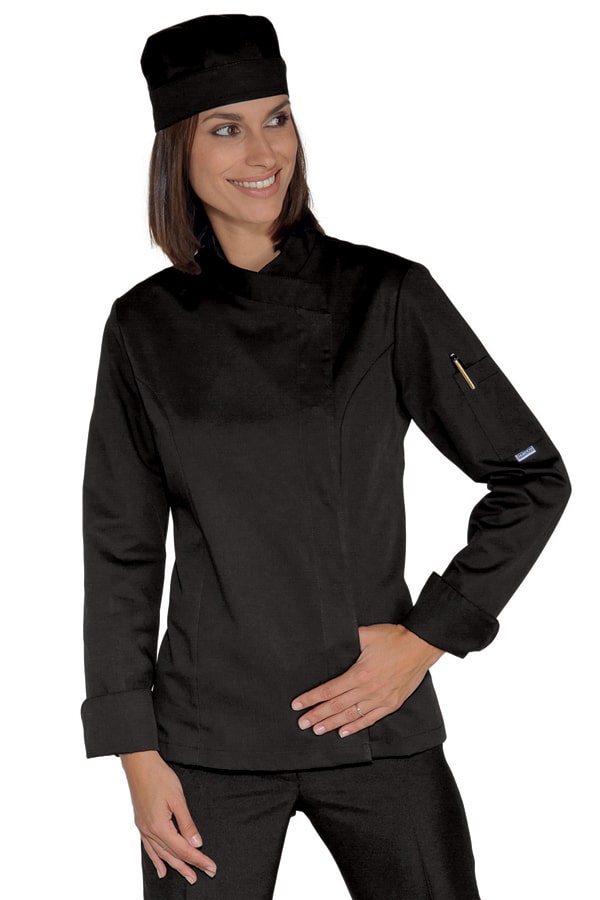 Giacca Lady Snaps Cotone Stretch nera - ITALIADIVISE