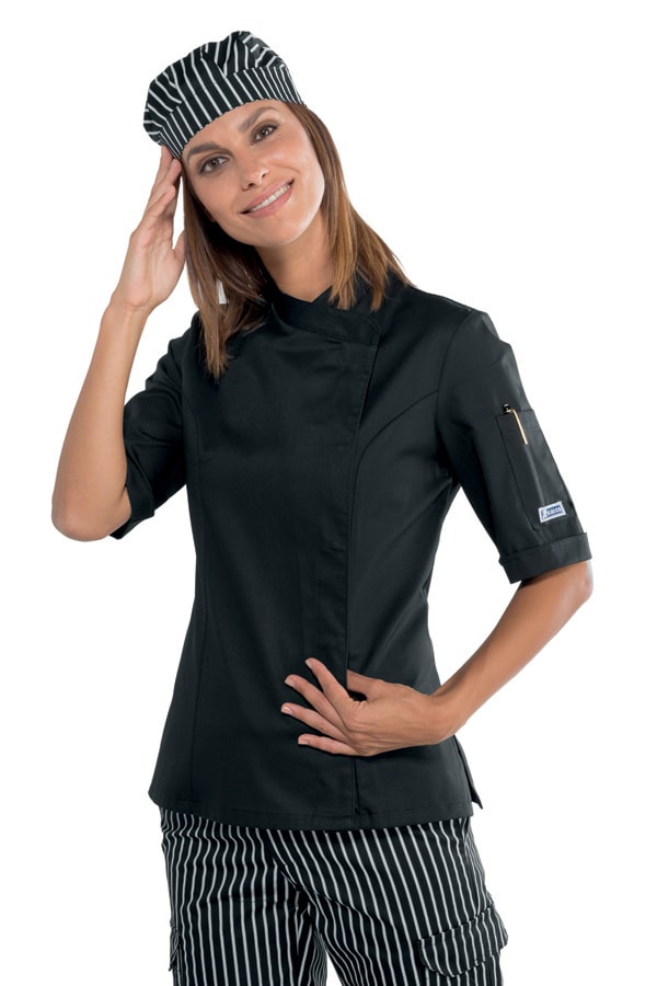 Giacca Lady Snaps Cotone Stretch nera - ITALIADIVISE