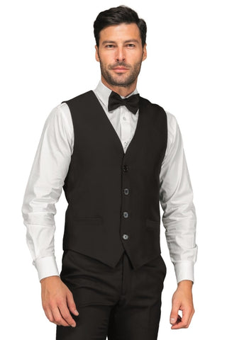 Gilet unisex Bottoni fissi Nero - ITALIADIVISE