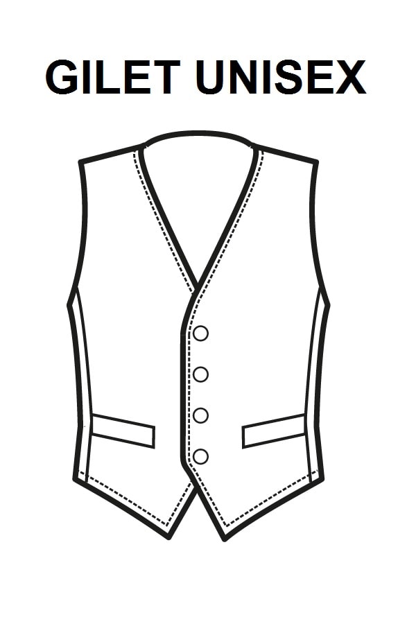 Gilet unisex Sfoderato Nero - ITALIADIVISE