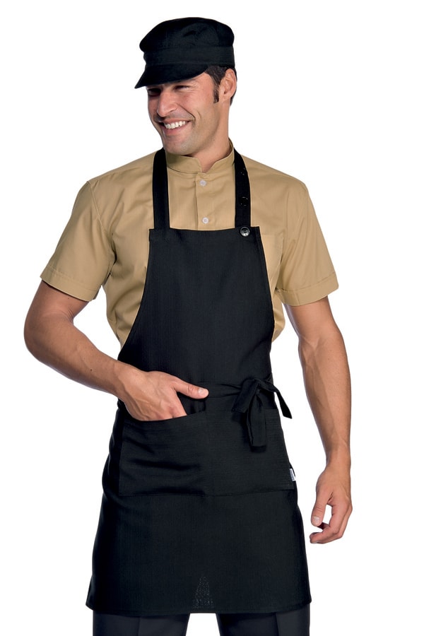 Grembiule Martinica in tessuto corda nero