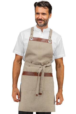 Grembiule Milford Natural con inserti ecopelle