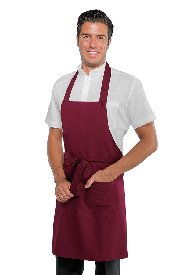 Grembiule Pettorina Rodi Colours jeans bordeaux