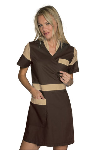 Kimono Seoul Cacao con bordi biscotto - ITALIADIVISE