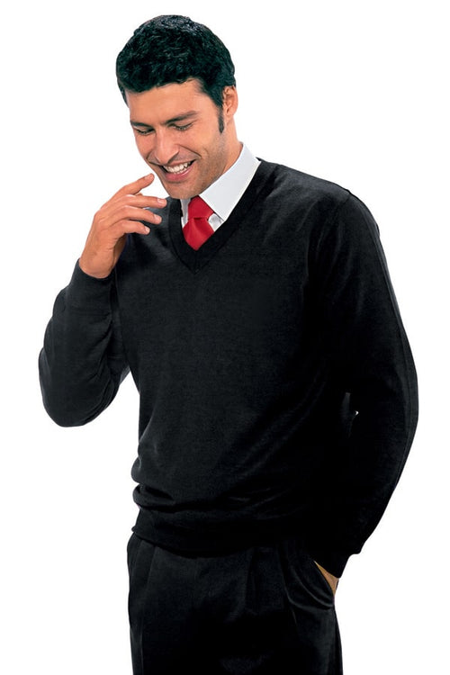 Maglia collo a V unisex Nera - ITALIADIVISE