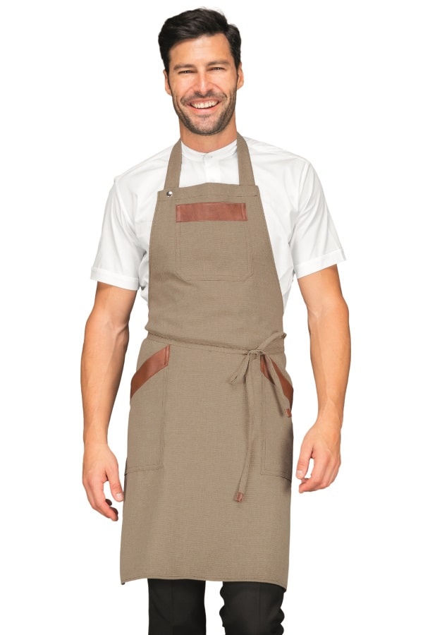 Grembiule Oregon natural con inserti ecopelle