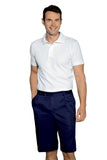 Bermuda con passanti e zip blu