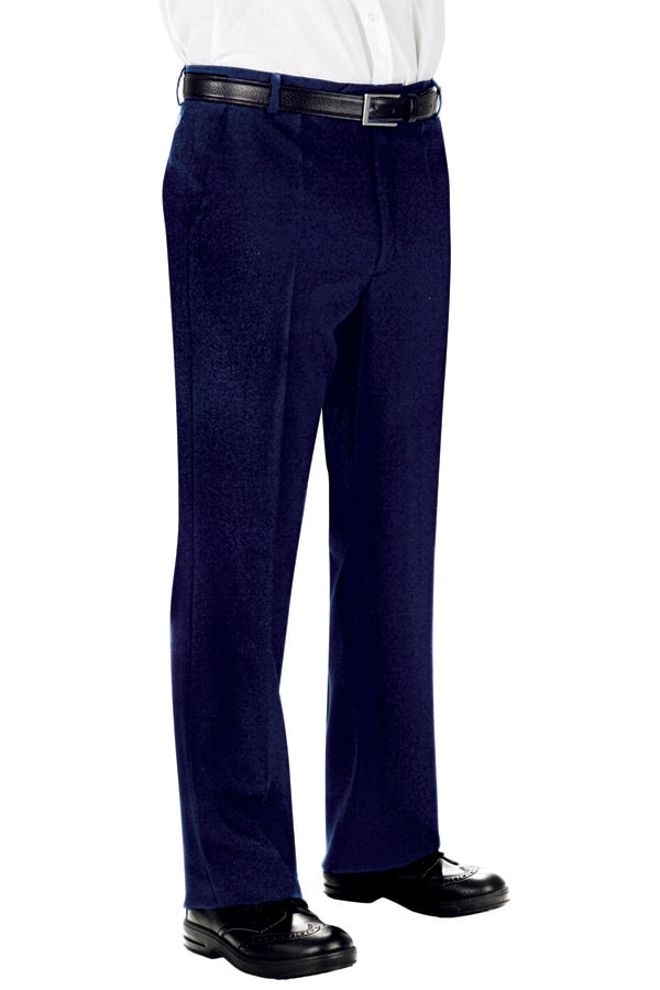 Pantalone Uomo senza pinces fresco Lana Blu