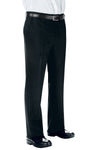 Pantalone senza pinces misto Lana stretch Nero