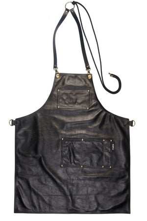 Grembiule in pelle nera Black Diamond