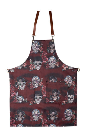 Grembiule Pukka teschi Bordeaux BordeauxSkulls