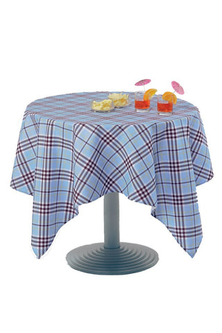 Tovaglia Tartan Rossa motivi Celeste moro