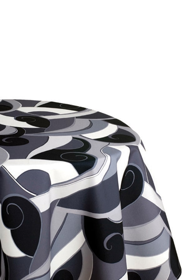 Tovaglia Malindi Nera grigia bianca