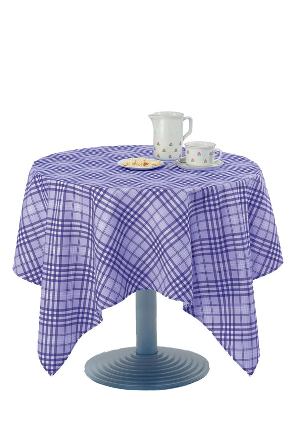 Tovaglia Tartan Rossa motivi Lilla e viola