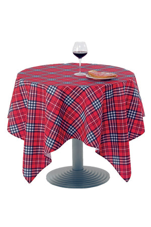 Tovaglia Tartan Rossa motivi Bianchi e Neri - ITALIADIVISE